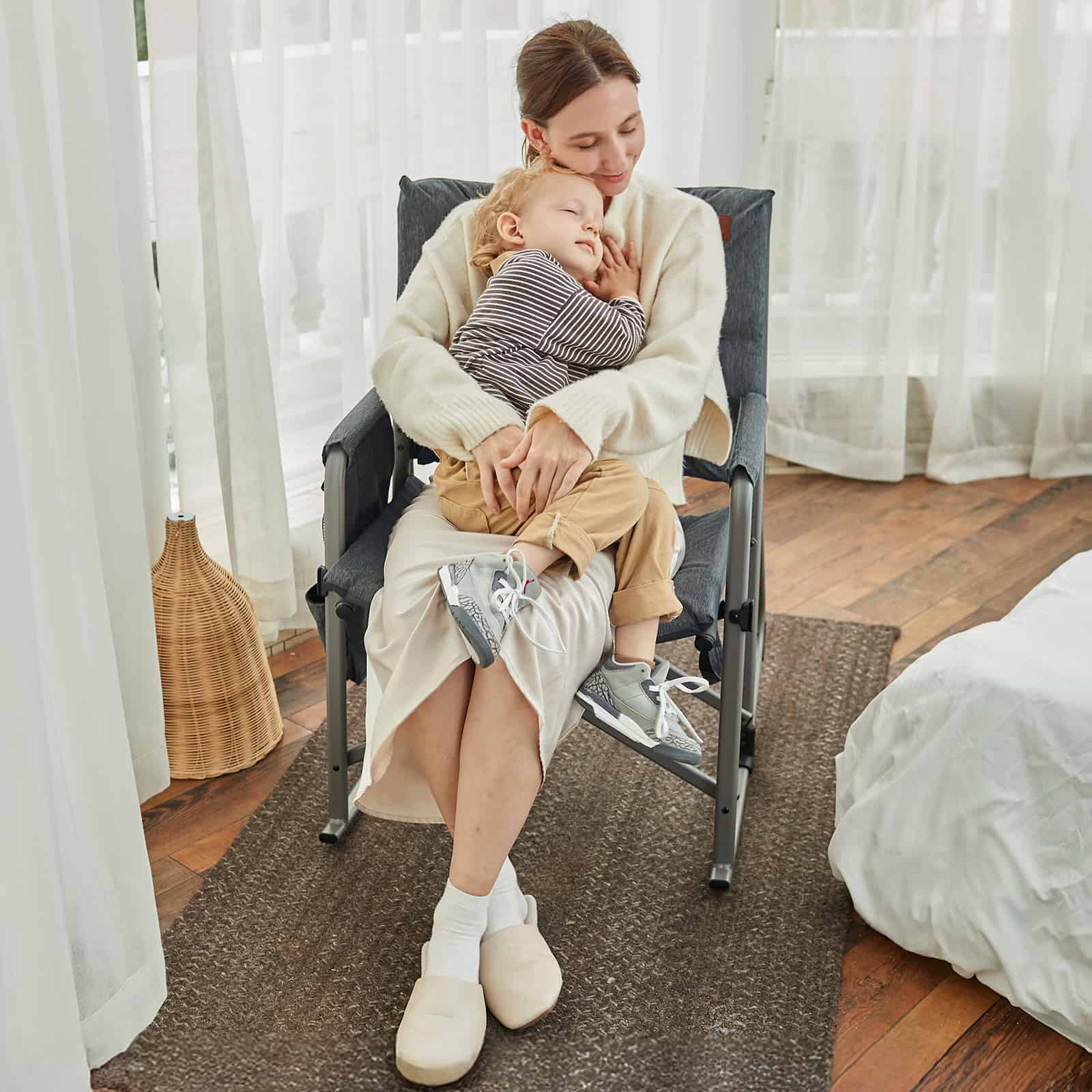 EVER ADVANCED - Lightweight Rocking Chair - Gray