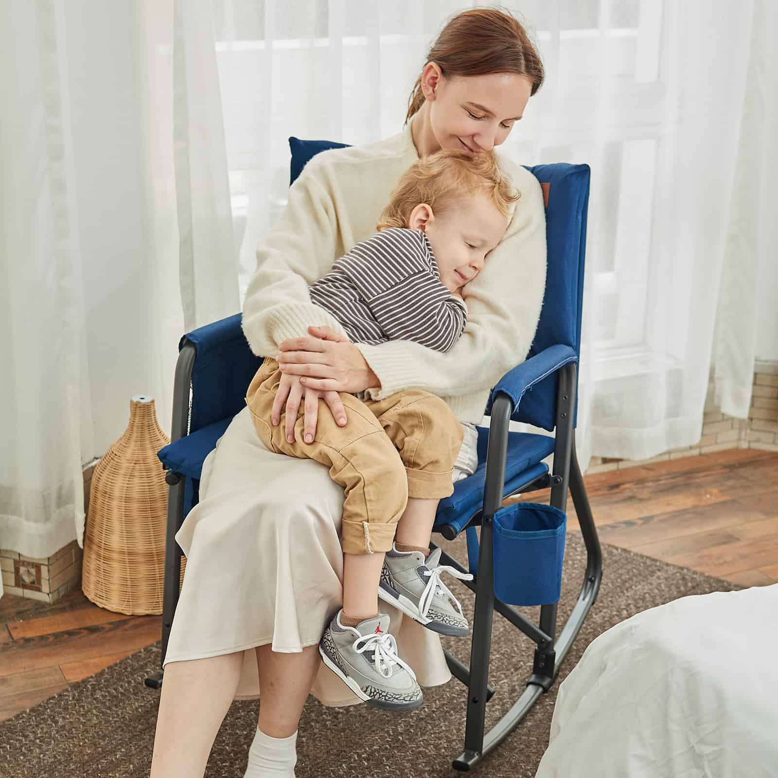 EVER ADVANCED - Lightweight Rocking Chair - Blue