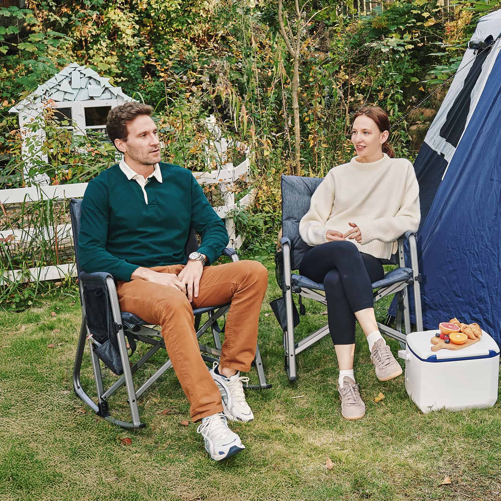 EVER ADVANCED - Lightweight Rocking Chair - Gray