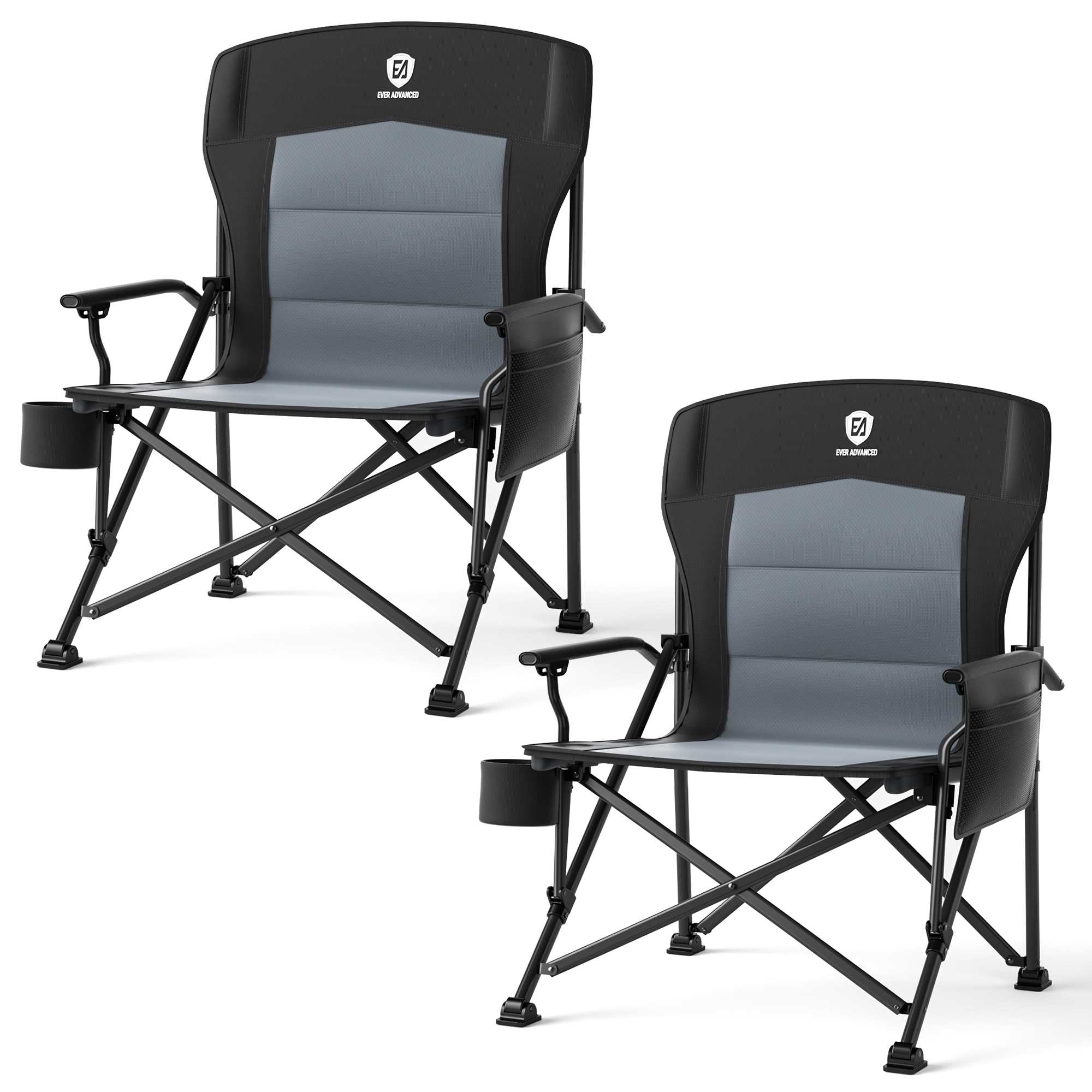 EVER ADVANCED - Oversized Camping Chairs Bundle - 2 - Pack