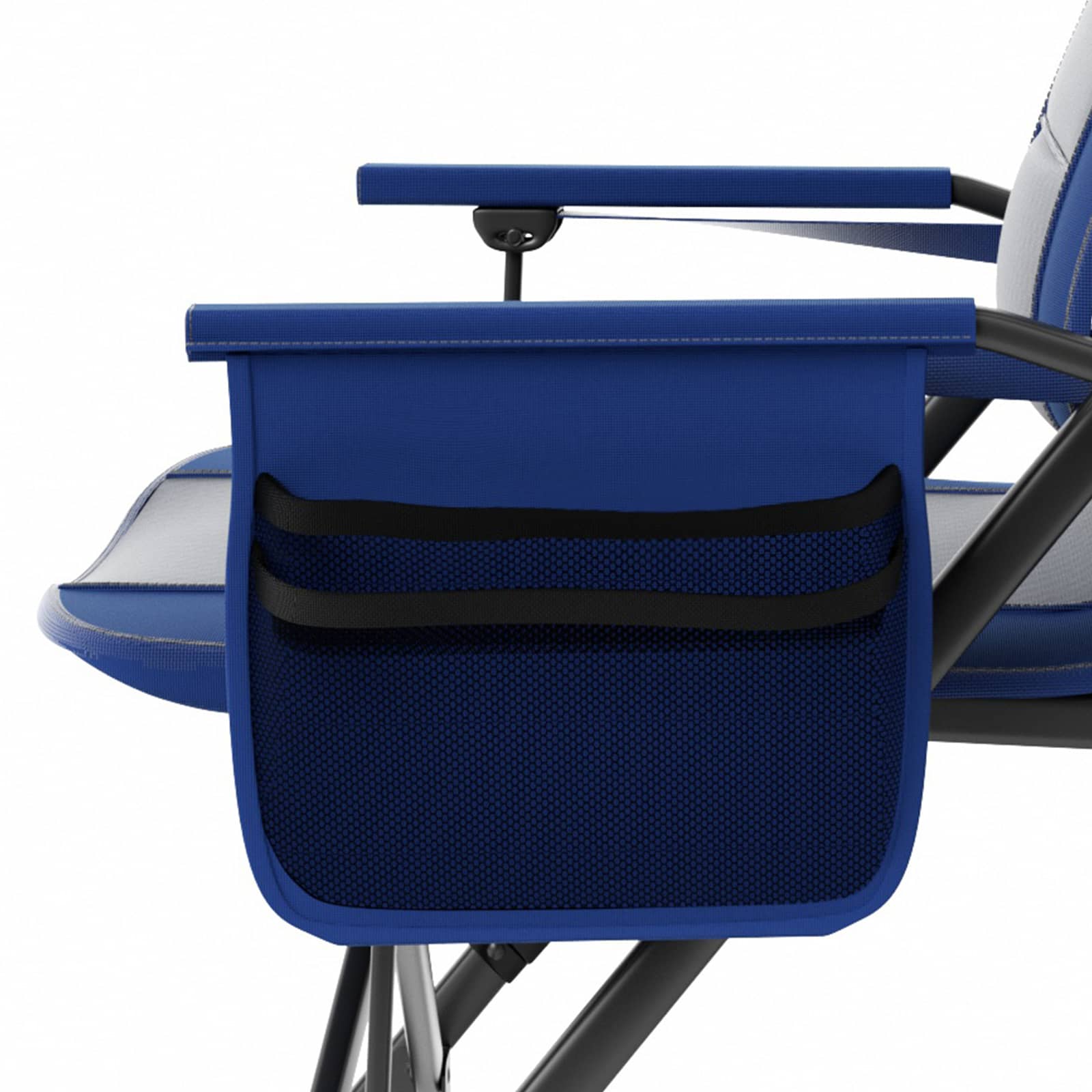 EVER ADVANCED - Oversized Lumbar Support Folding Camping Chair - Blue