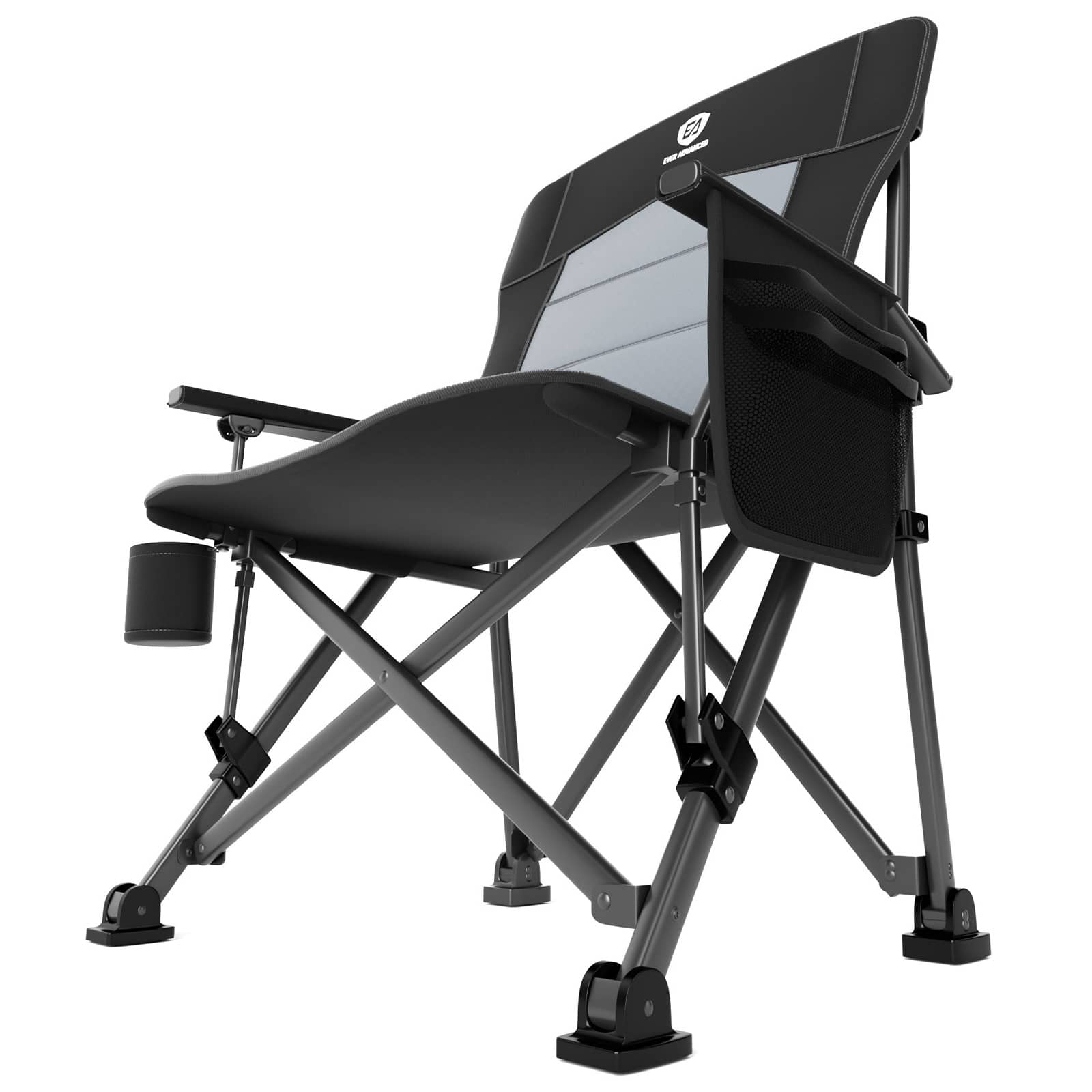 EVER ADVANCED - Oversized Lumbar Support Folding Camping Chair - Blue