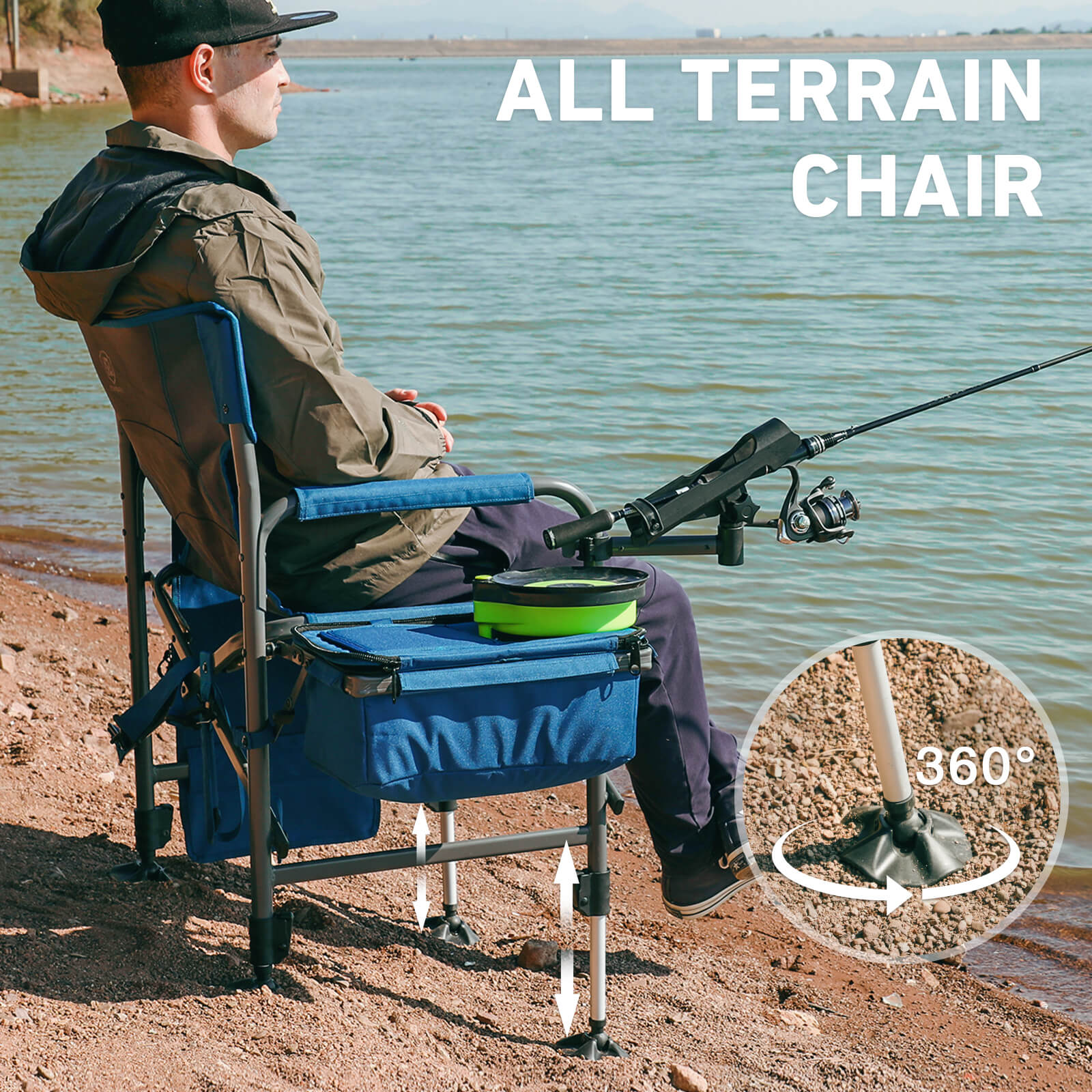 Quick Adjust Fishing Director's Chair - EVER ADVANCEDCamping Chairs
