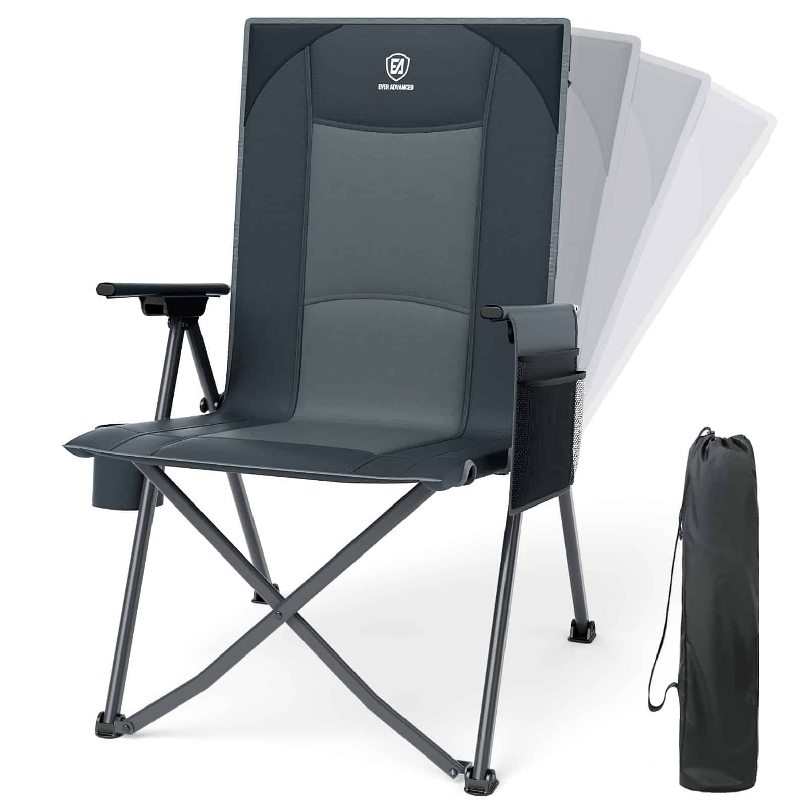 EVER ADVANCED - Reclining Camping Chairs - Gray