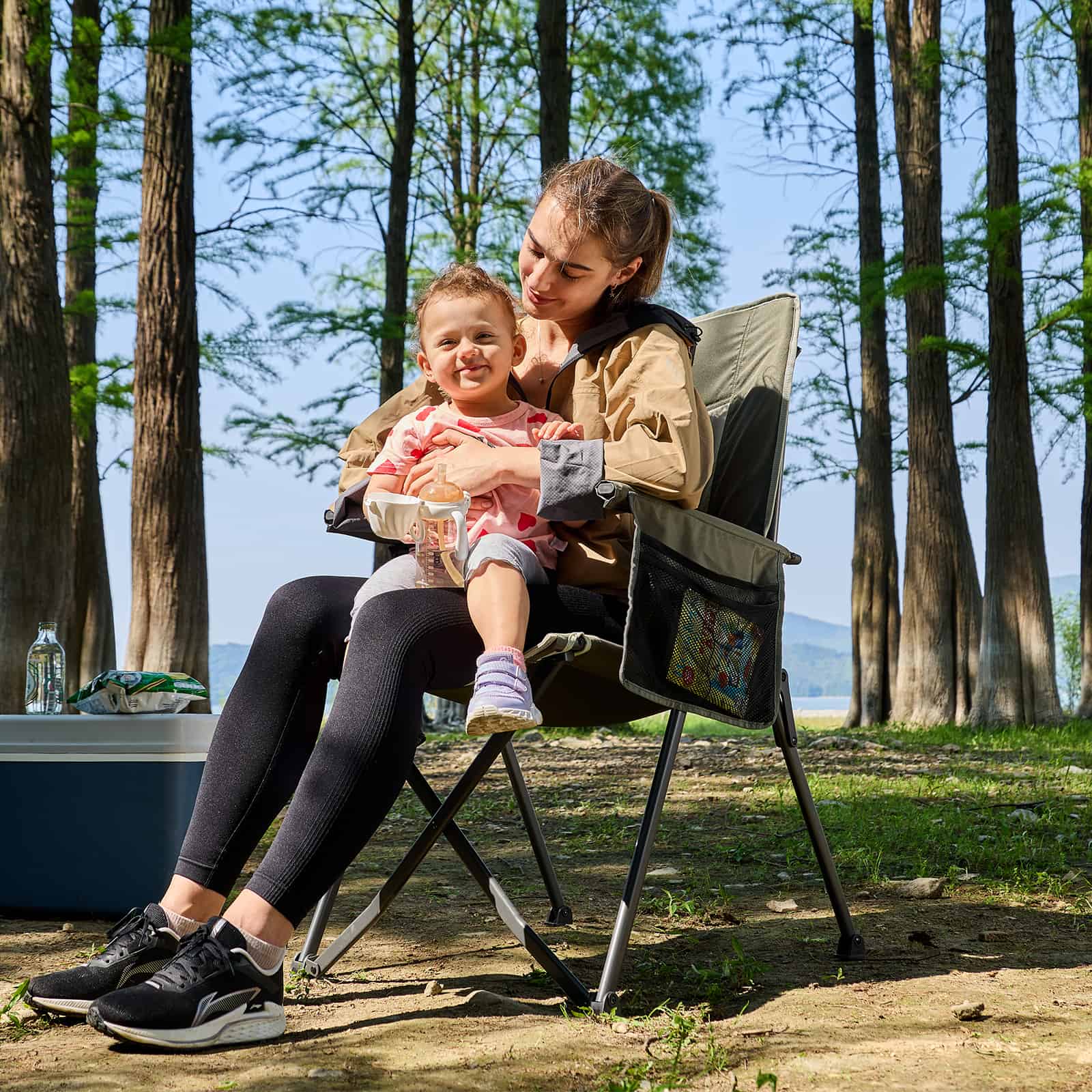 EVER ADVANCED - Reclining Camping Chairs - Green