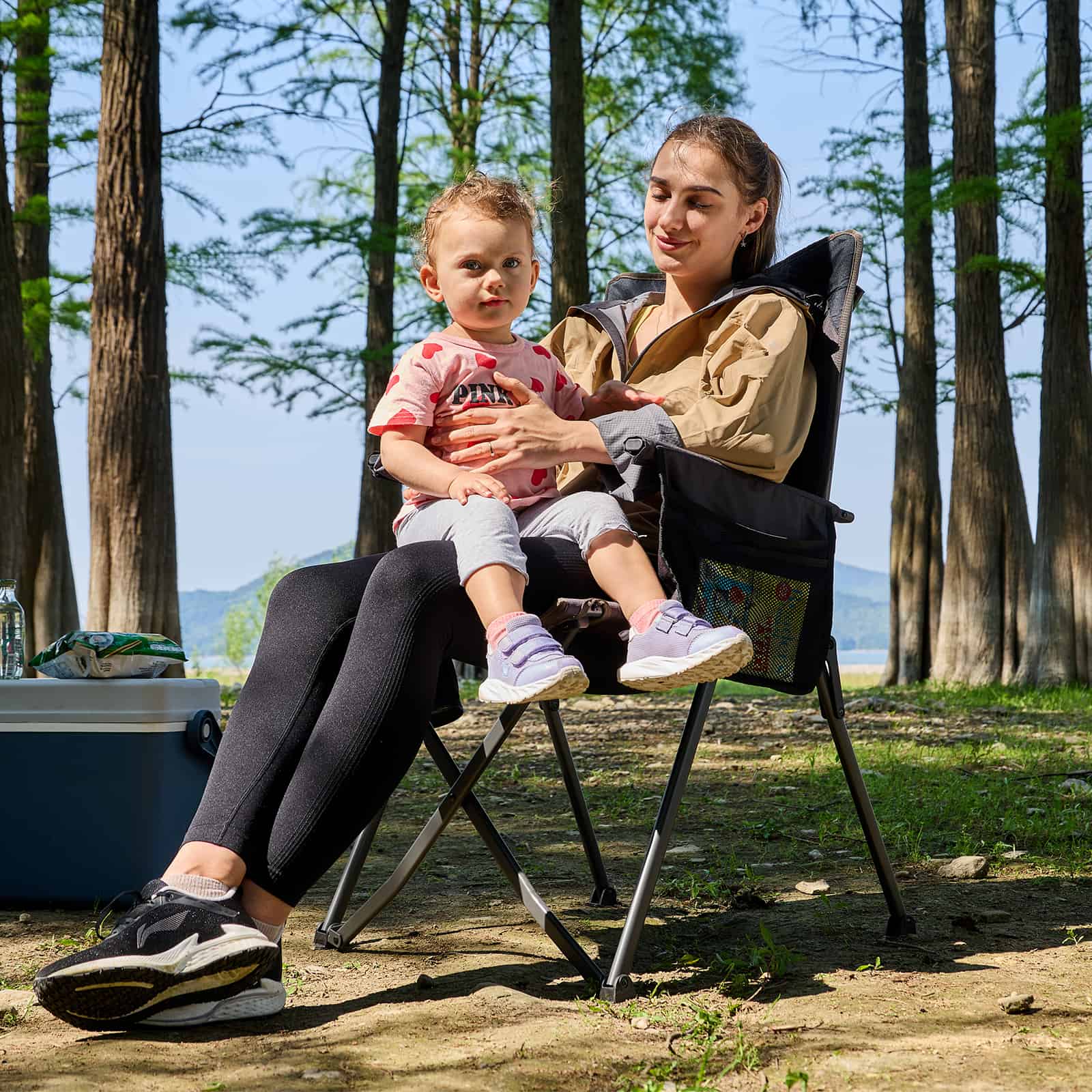 EVER ADVANCED - Reclining Camping Chairs - Black